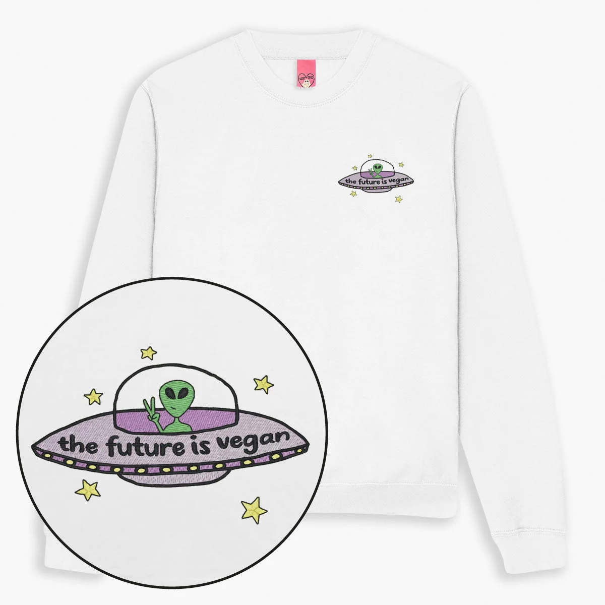 Embroidered Vegan Sweatshirt - Premium Unisex Eco-Friendly JH030