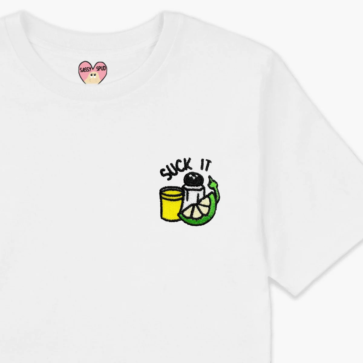 Food-Inspired Embroidered Unisex T-Shirt Collection