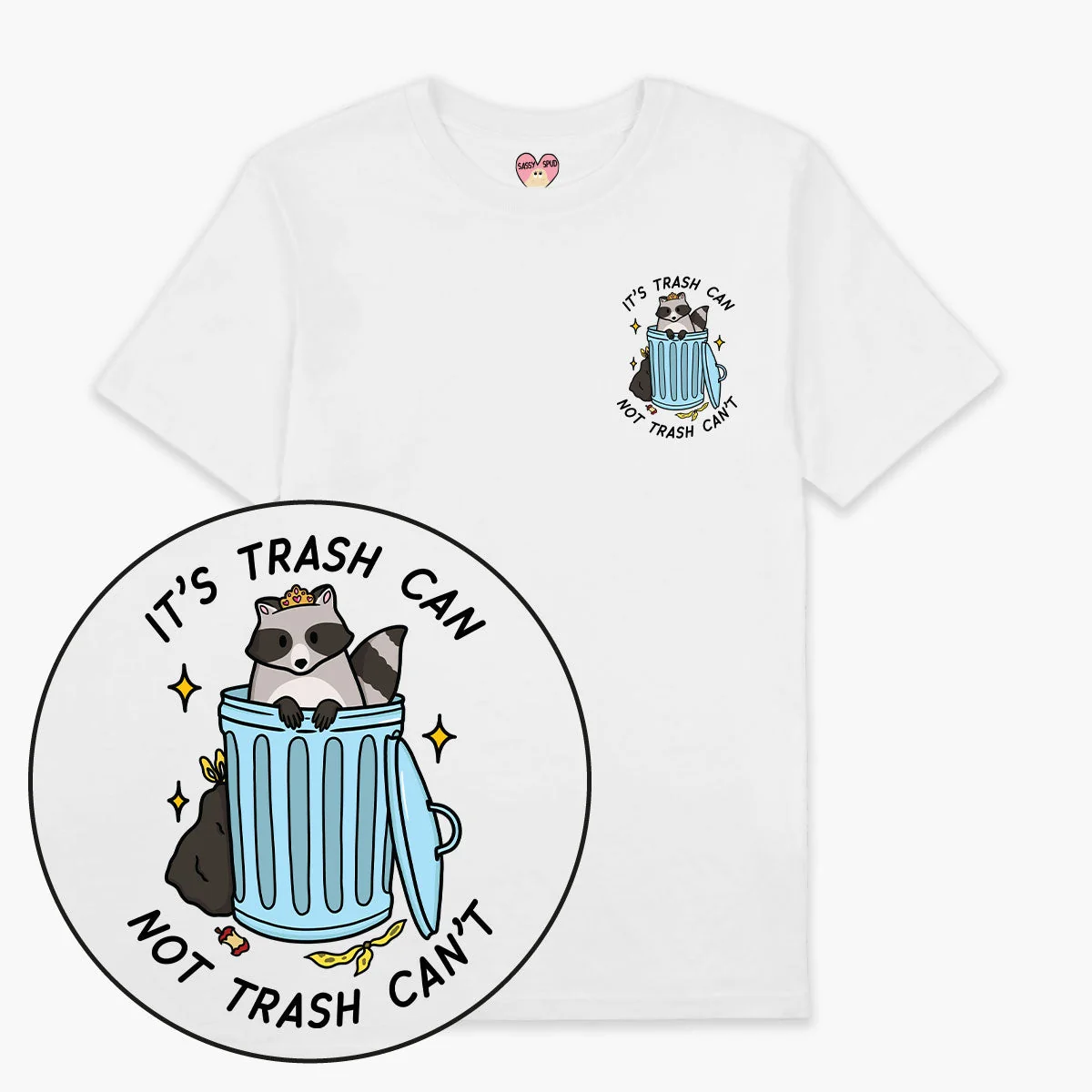 Yellow Organic Cotton Trash Can Graphic Tee
