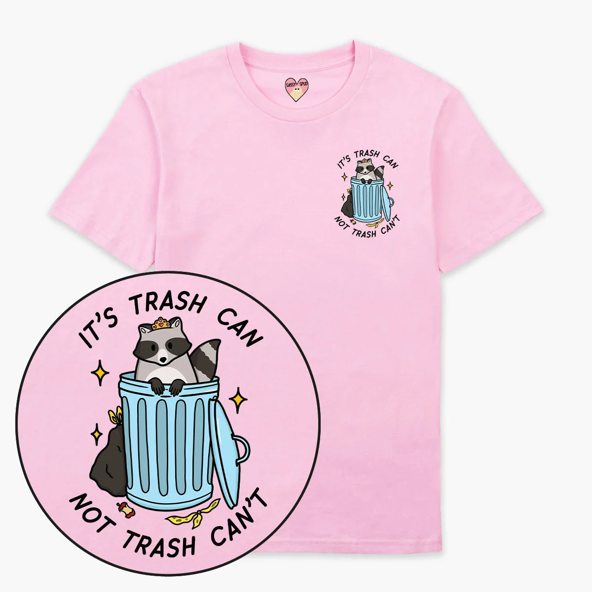 Yellow Organic Cotton Trash Can Graphic Tee