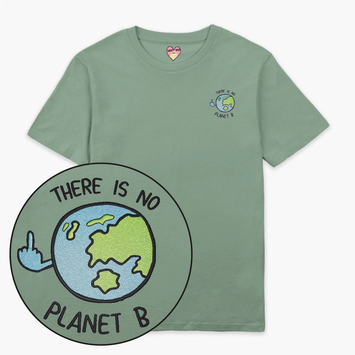Organic Cotton Planet Embroidered Unisex T-Shirt