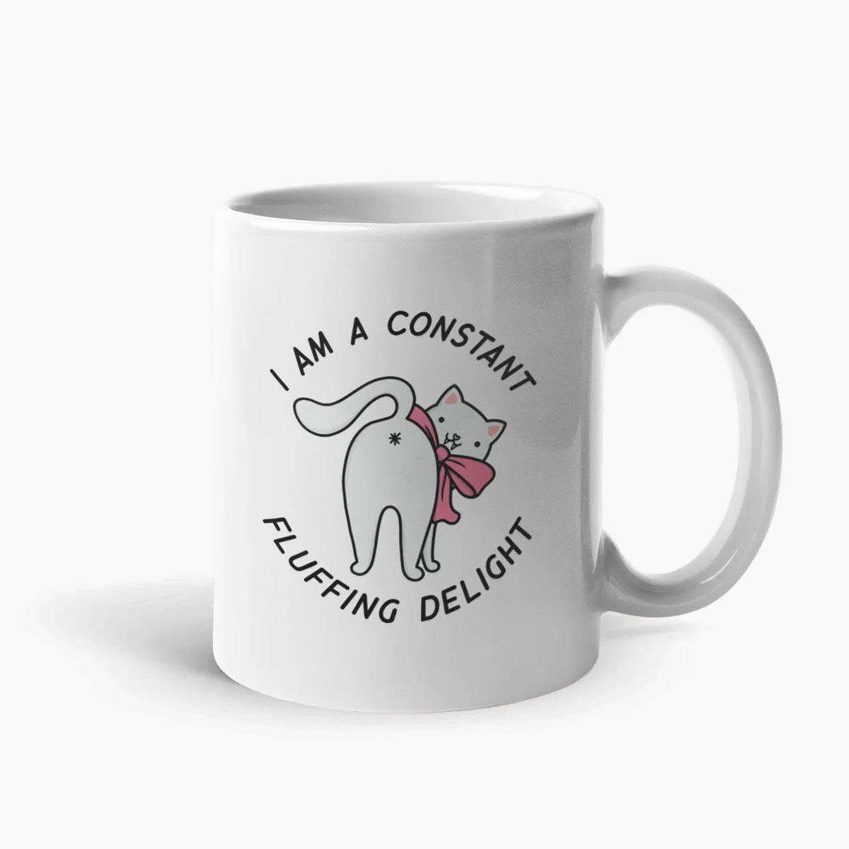 Sassy Spud Unique Fluffing Coffee Mug 11oz White Ceramic