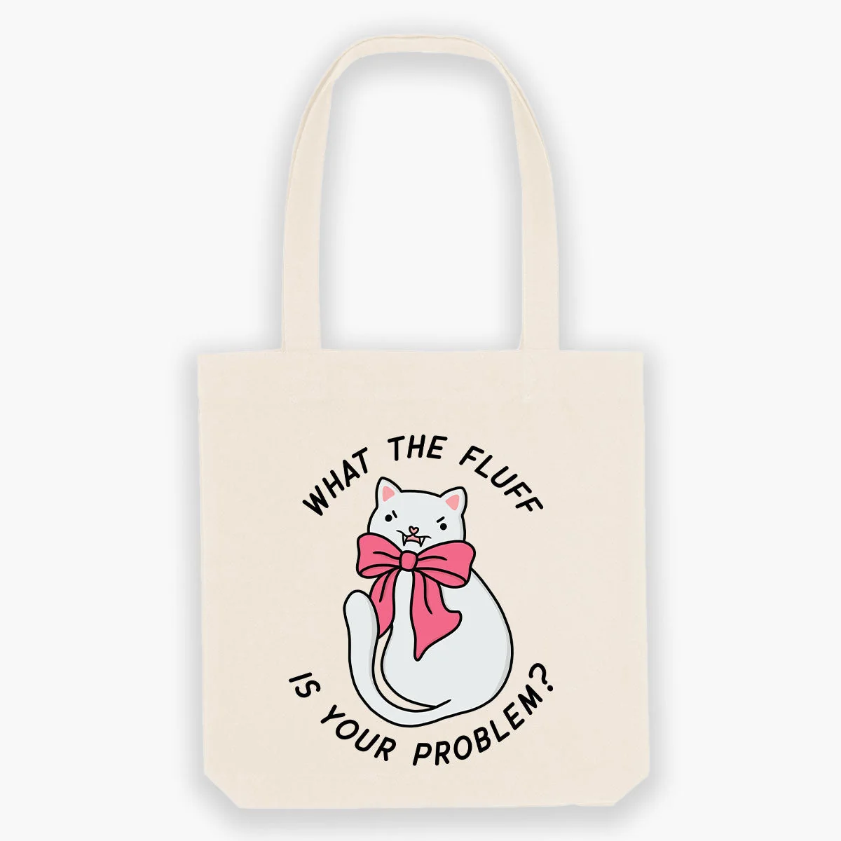 Sassy Fluff Hat Tote Bag in Natural, Grey, Black - Durable & Ethically Made