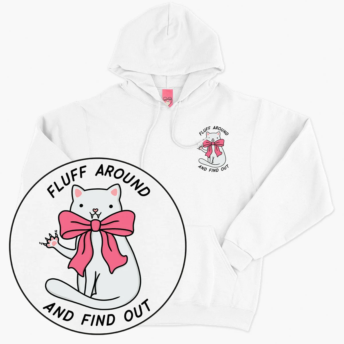 Cozy Unisex Printed Hoodie - Premium Cat Design