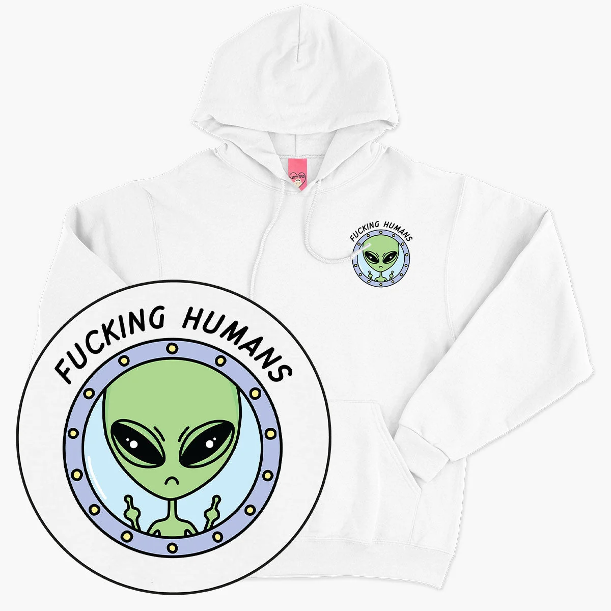 Alien Print Cosy Unisex Hoodie - Eco-Friendly & Ethically Made