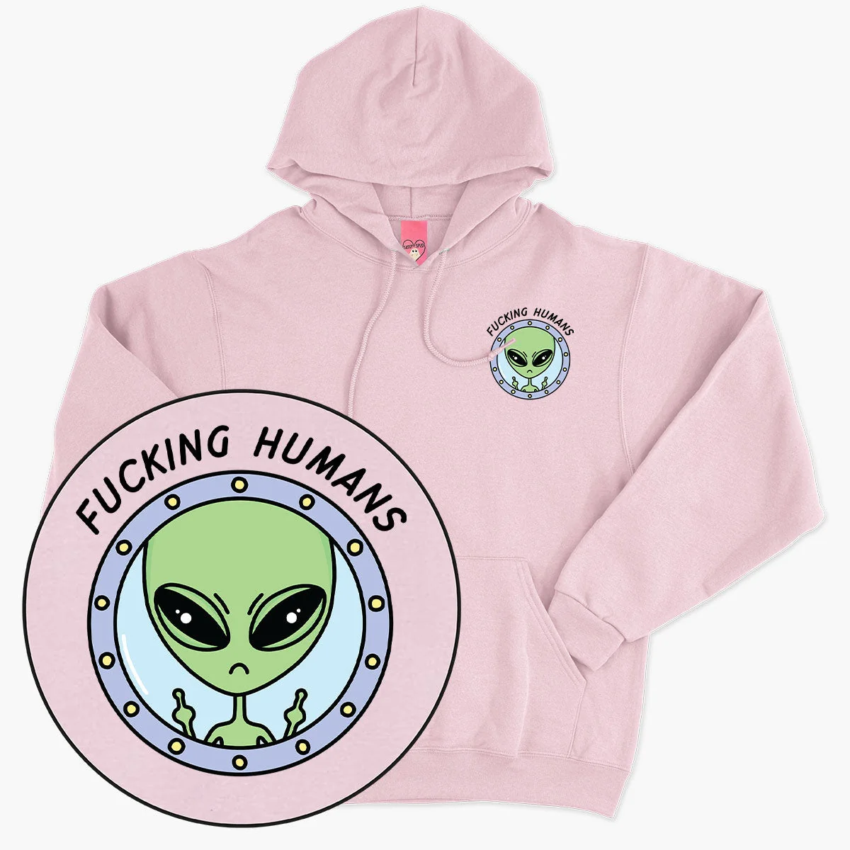 Alien Print Cosy Unisex Hoodie - Eco-Friendly & Ethically Made