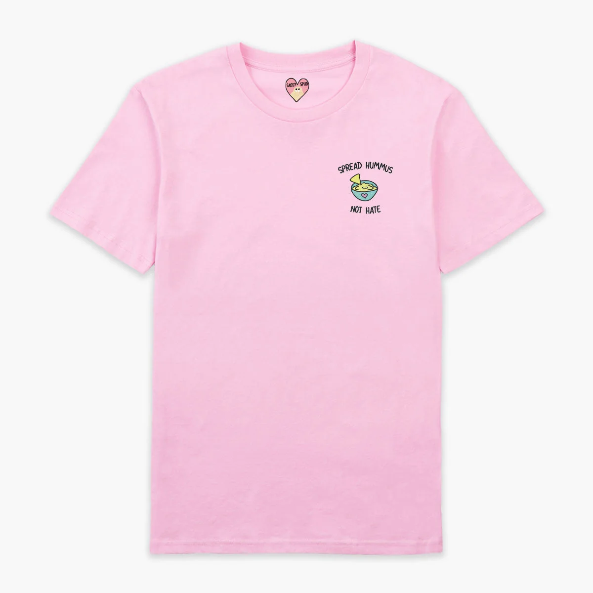 Embroidered Hummus Advocacy T-Shirt | Organic Unisex Fit