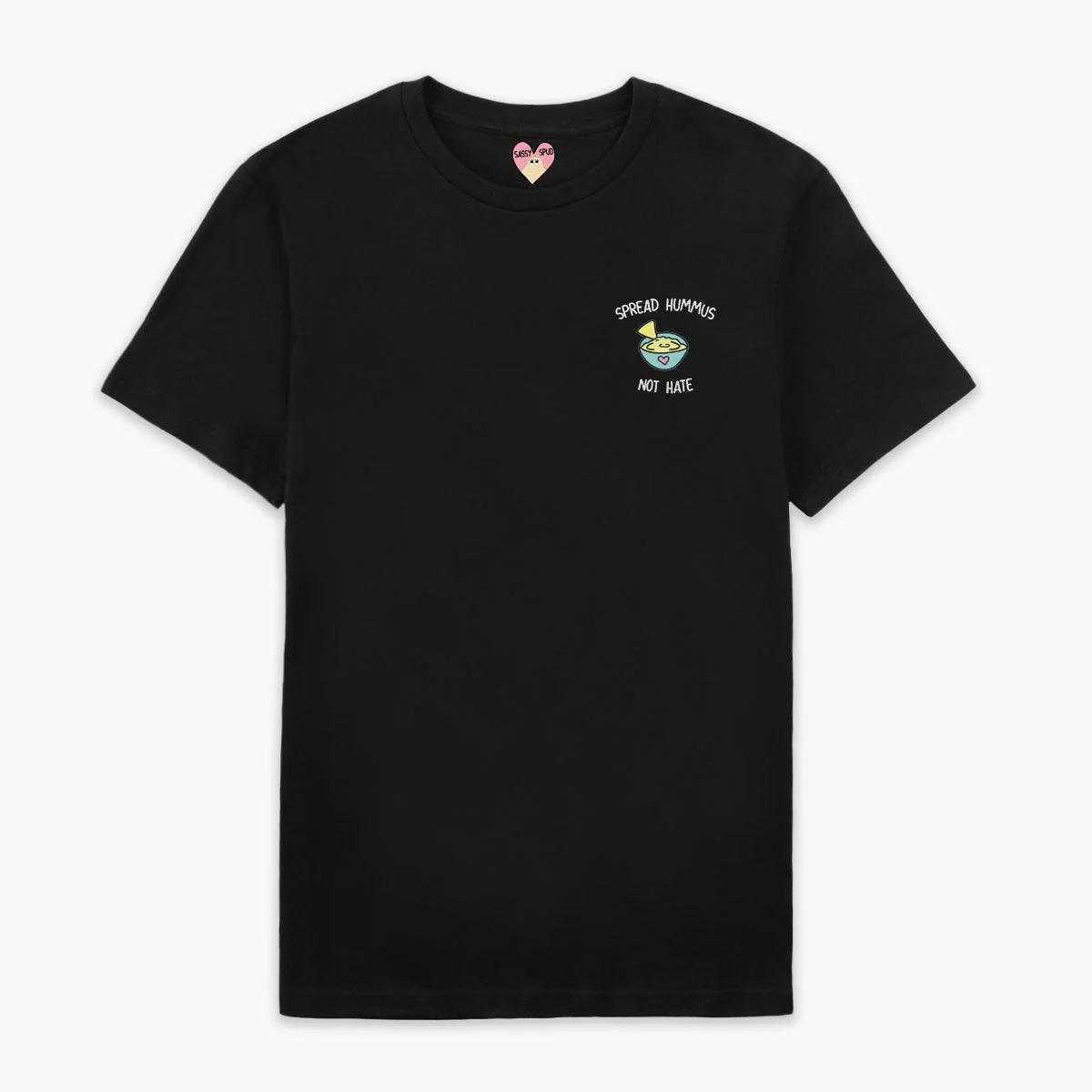 Embroidered Hummus Advocacy T-Shirt | Organic Unisex Fit