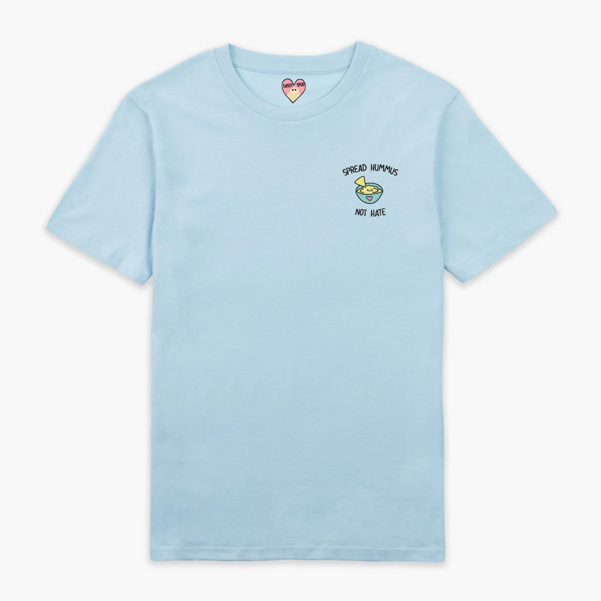 Embroidered Hummus Advocacy T-Shirt | Organic Unisex Fit