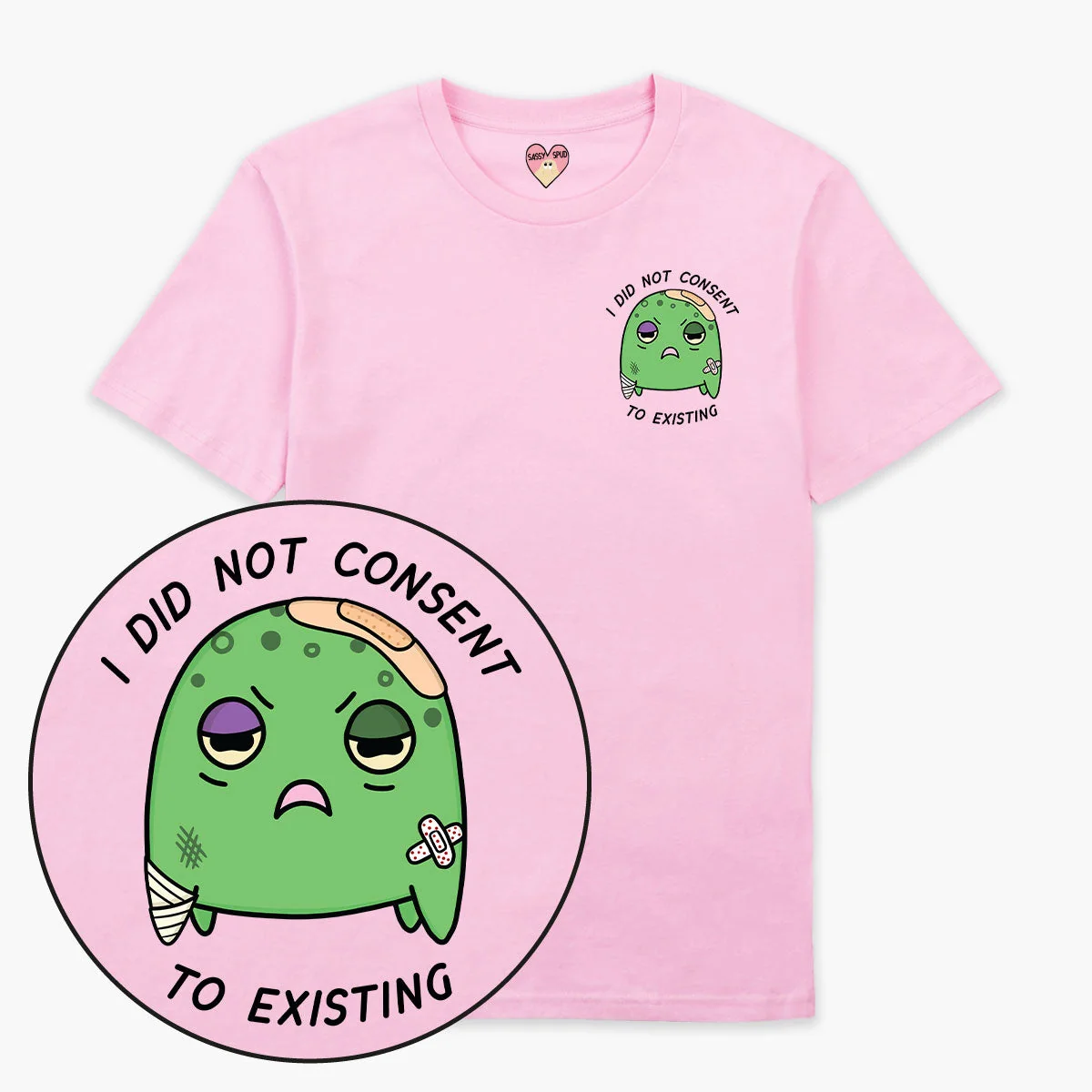 Organic Cotton Unisex Graphic Tee - Unique Sassy Spud Design