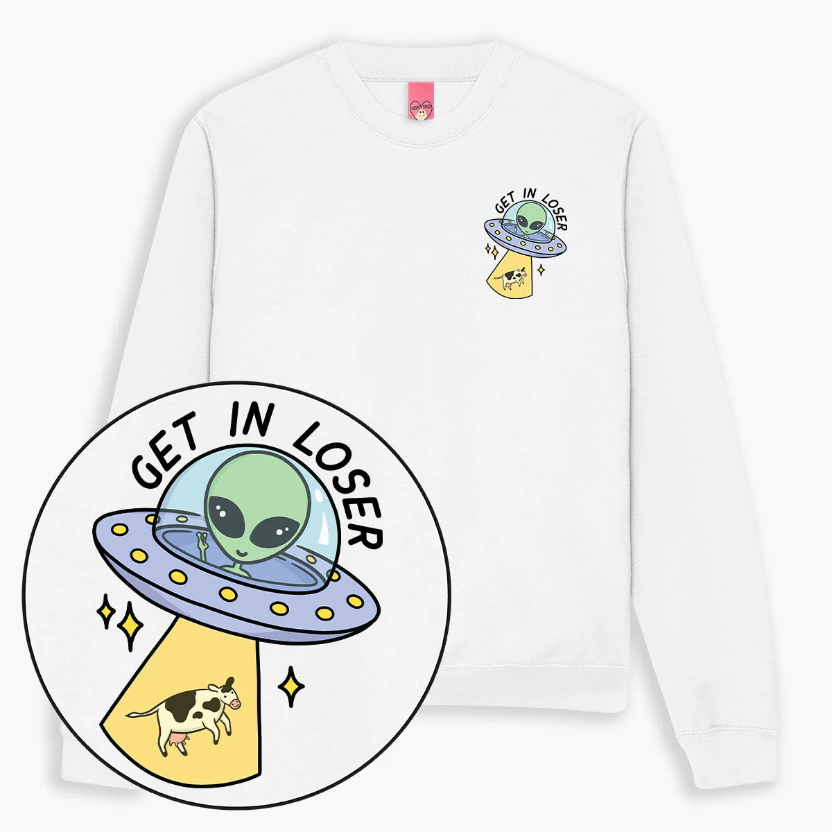 Cosy Alien Print Sweatshirt in Various Colors (Unisex)