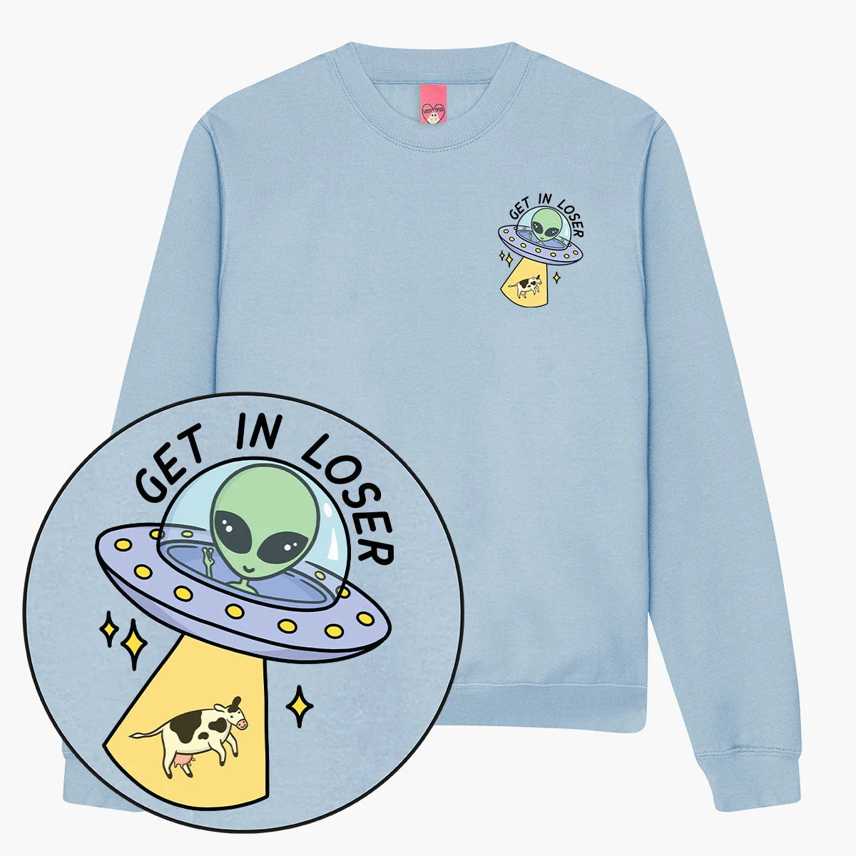 Cosy Alien Print Sweatshirt in Various Colors (Unisex)