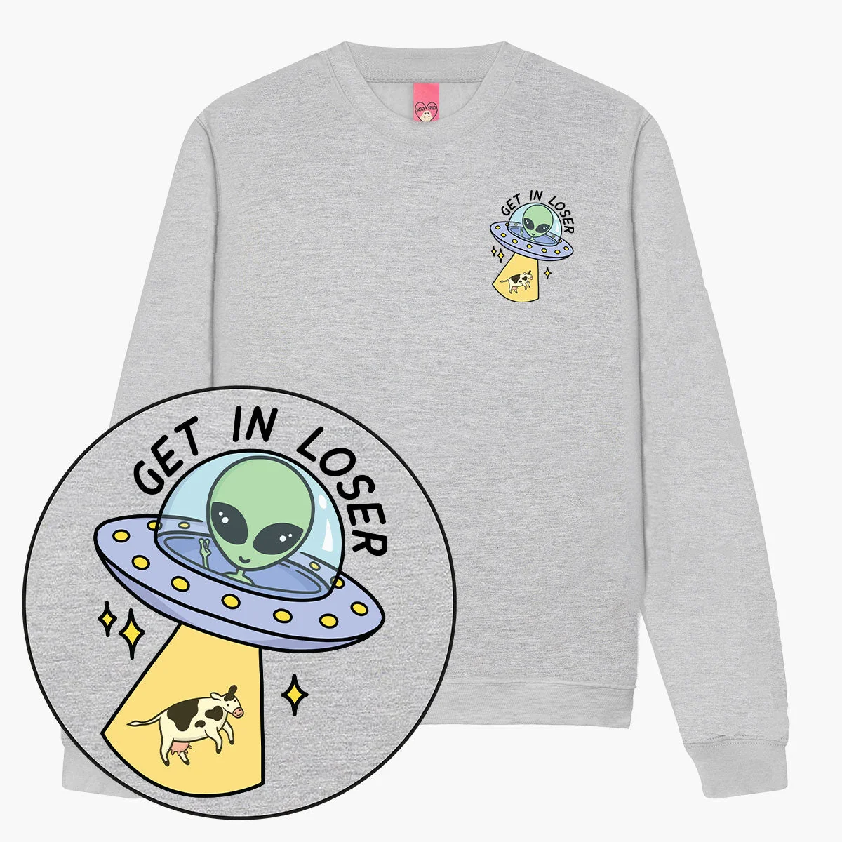 Cosy Alien Print Sweatshirt in Various Colors (Unisex)