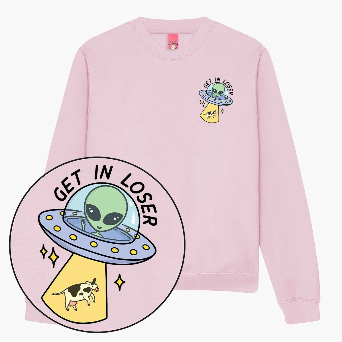 Cosy Alien Print Sweatshirt in Various Colors (Unisex)