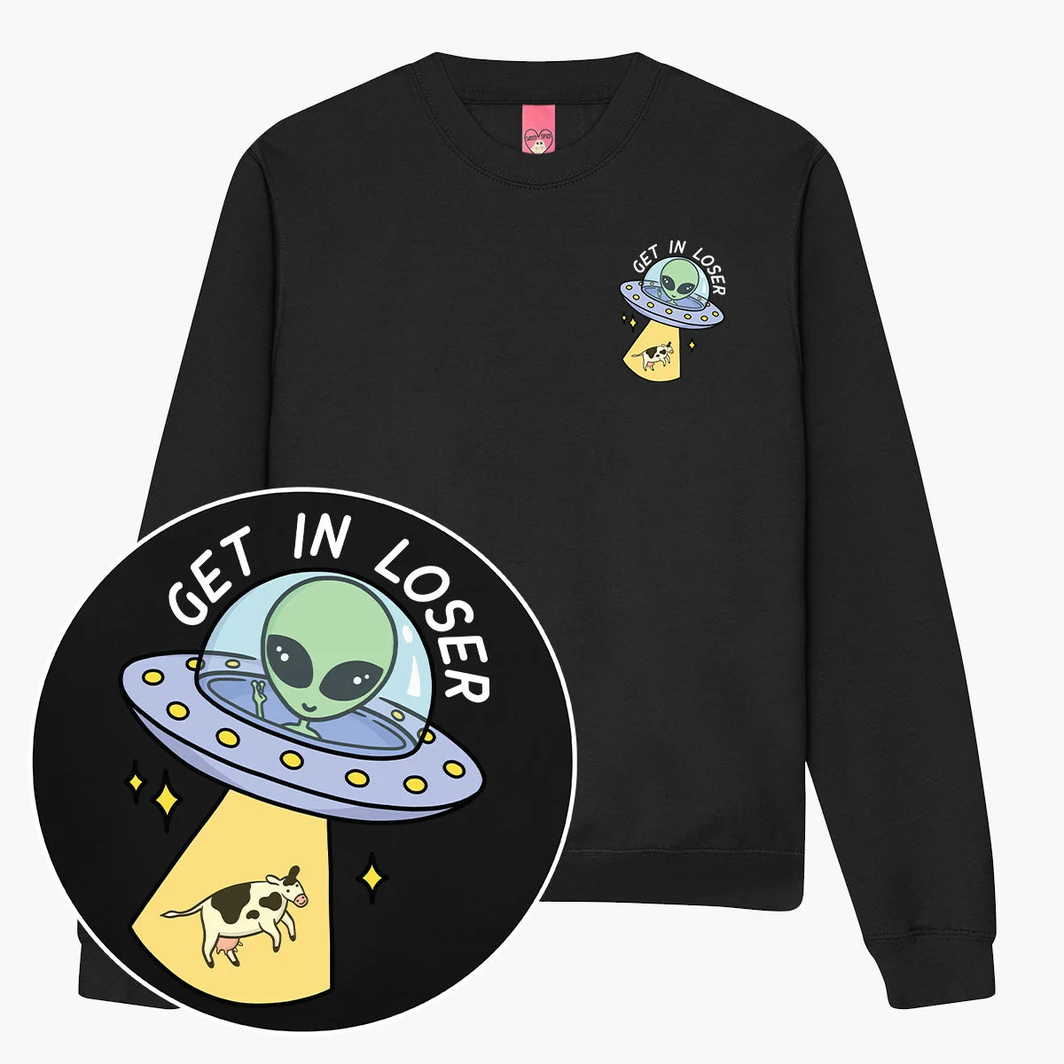 Cosy Alien Print Sweatshirt in Various Colors (Unisex)