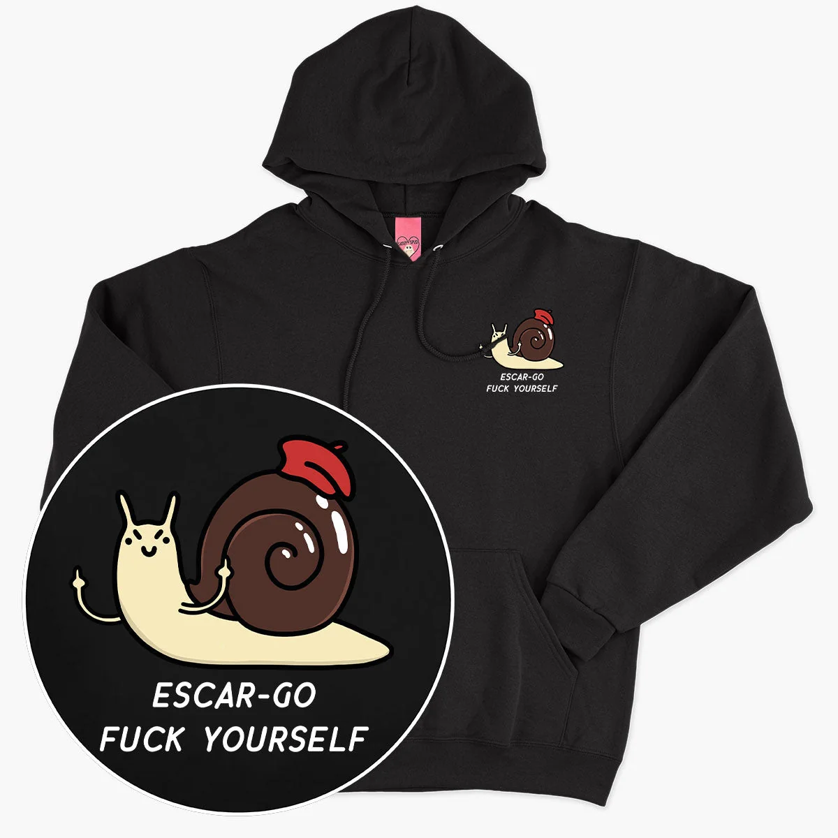 Snail Print Casual Hoodie - Eco-Friendly Unisex Top