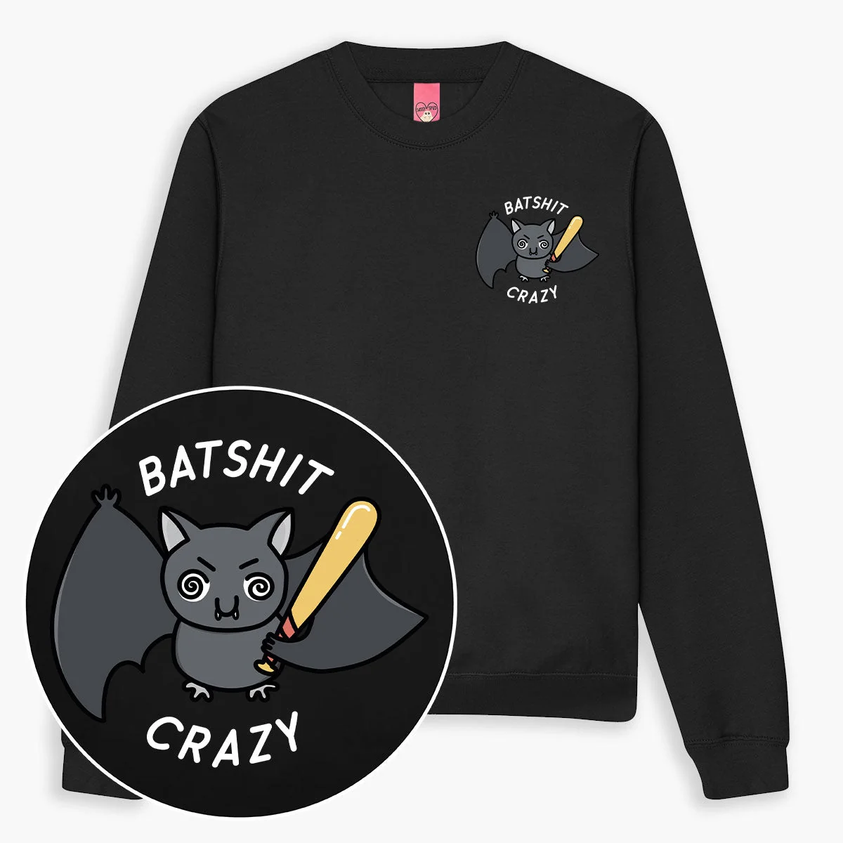 Cozy Bat Print Sweatshirt for Unisex Style
