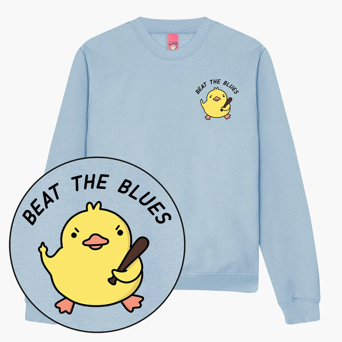 Cozy Sky Blue Fleece Unisex Sweatshirt JH030