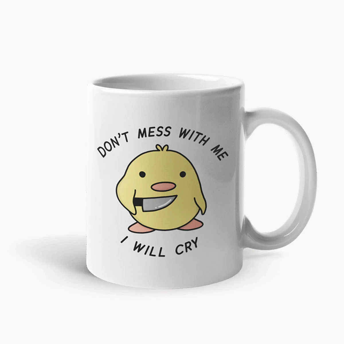 Funny Stabby Chick Ceramic Coffee Mug 11oz White