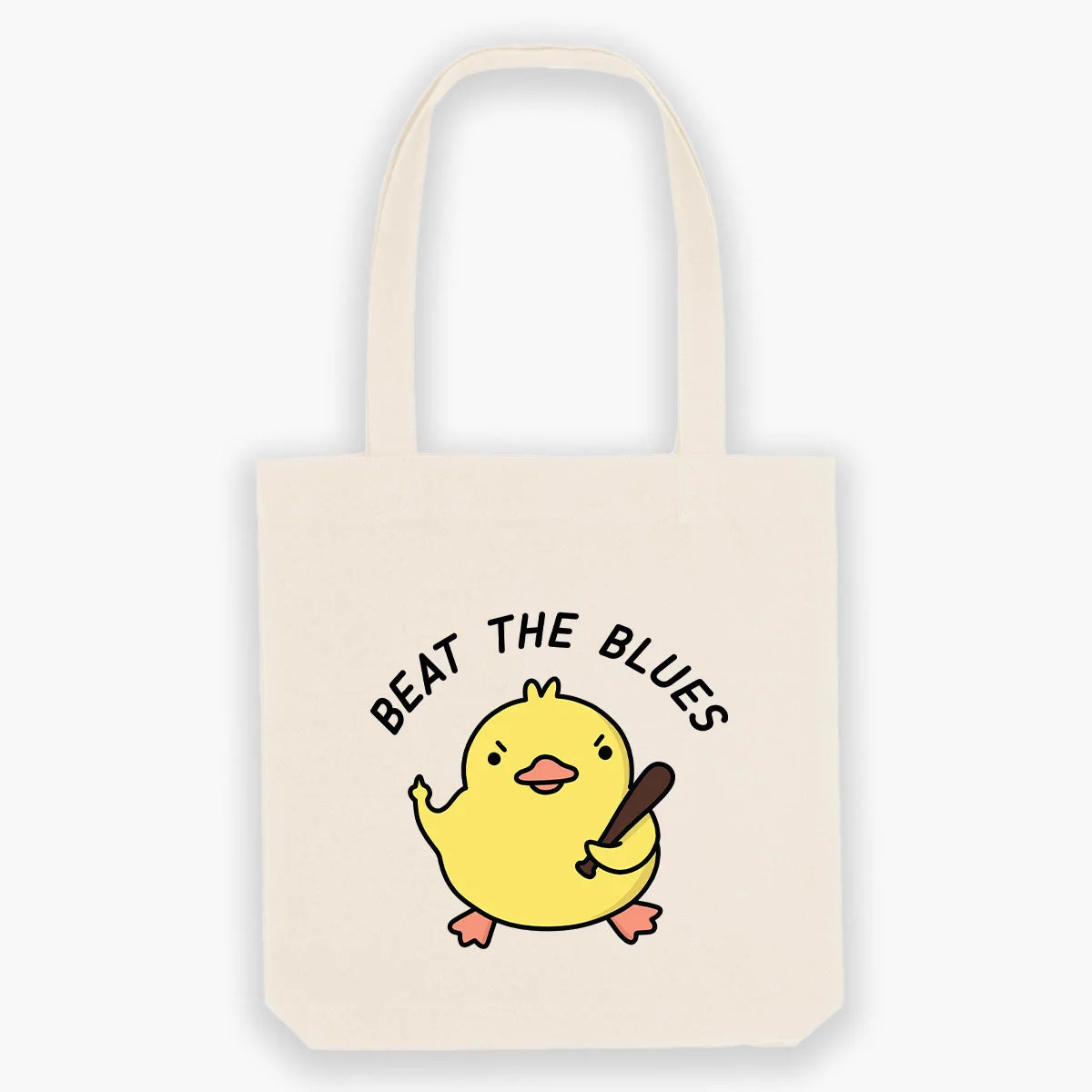 Sassy Duck Print Organic Cotton Tote Bag