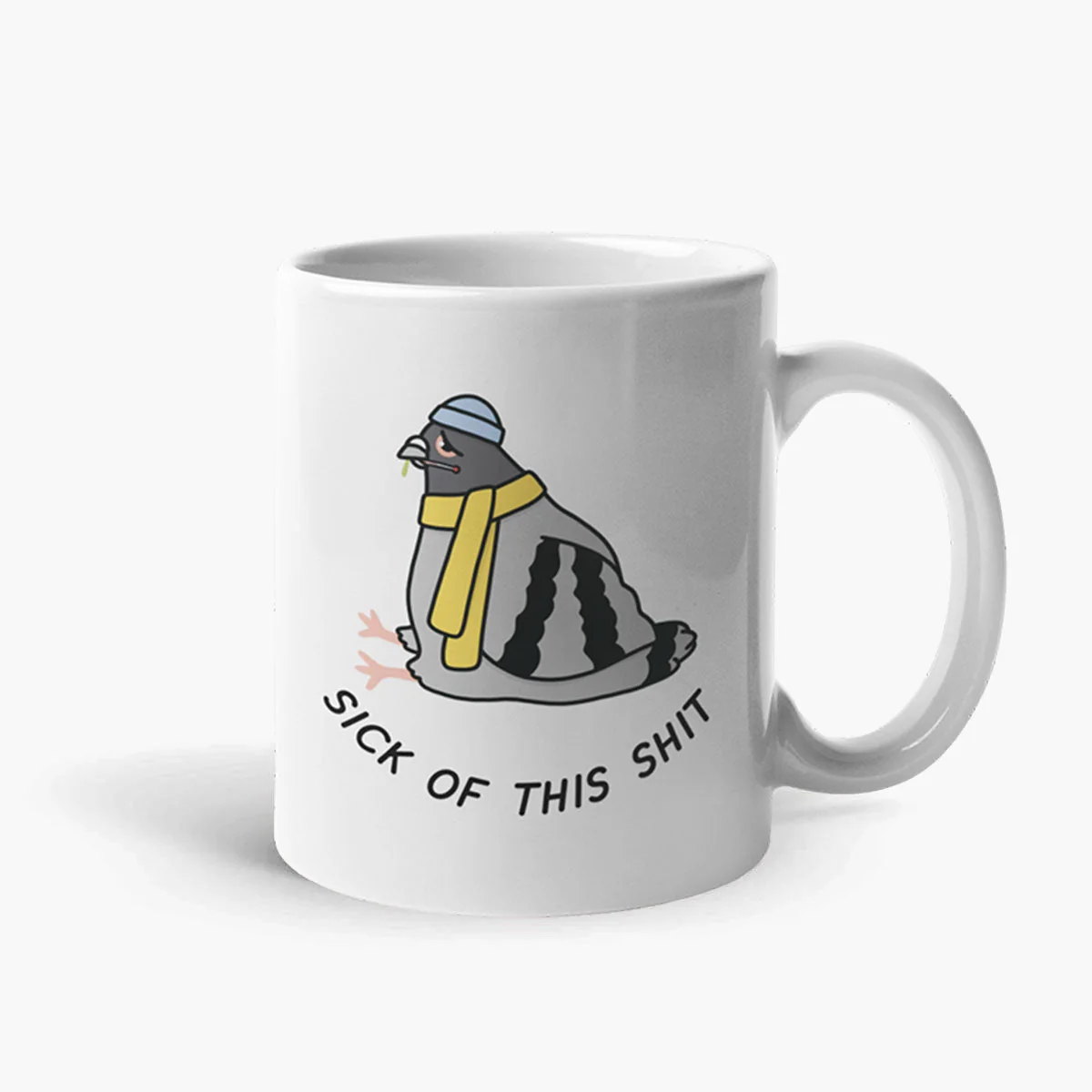 Sassy Spud Funny Pigeon Ceramic Coffee Mug 11oz White