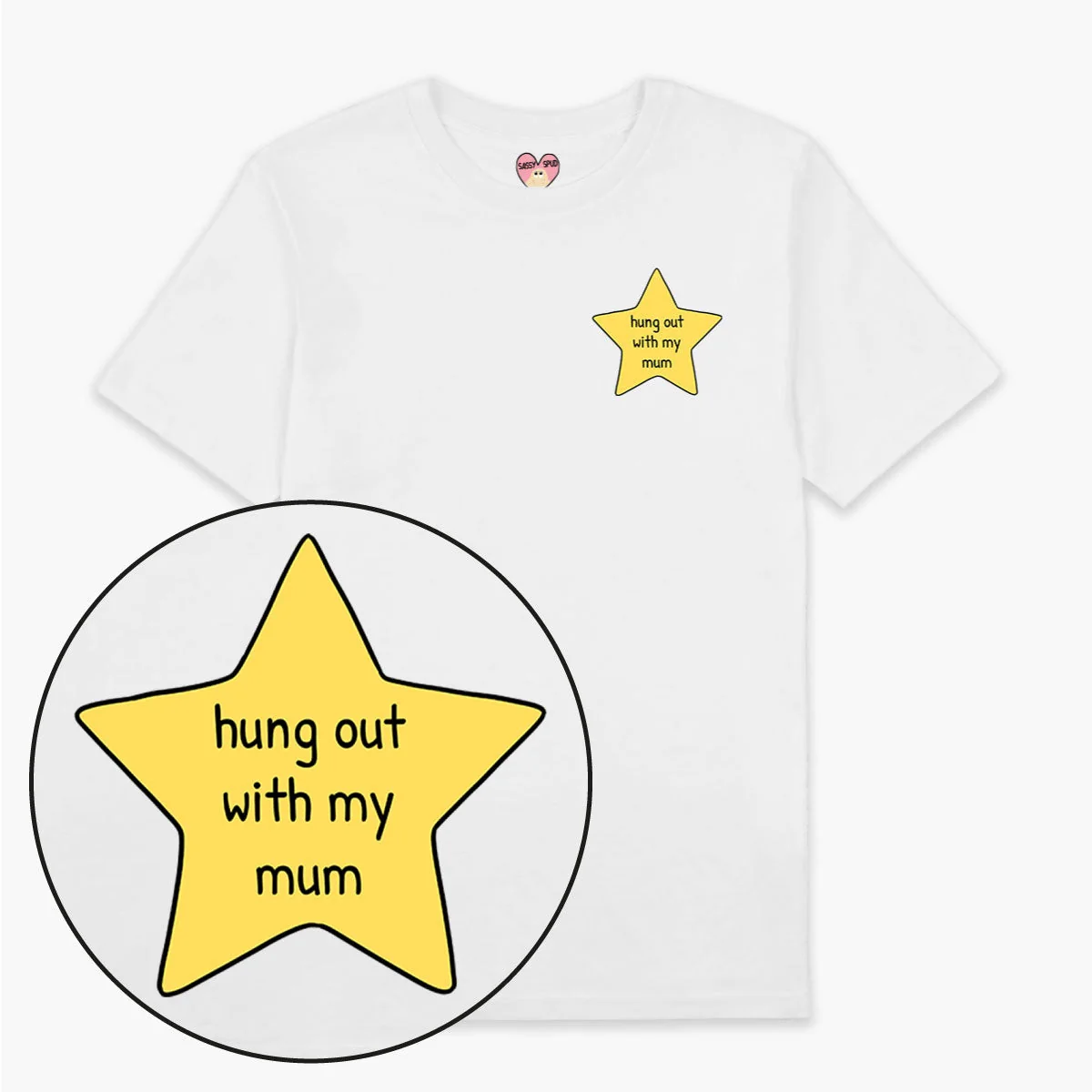Gold Star Print Organic Cotton T-Shirt - Unisex Fit