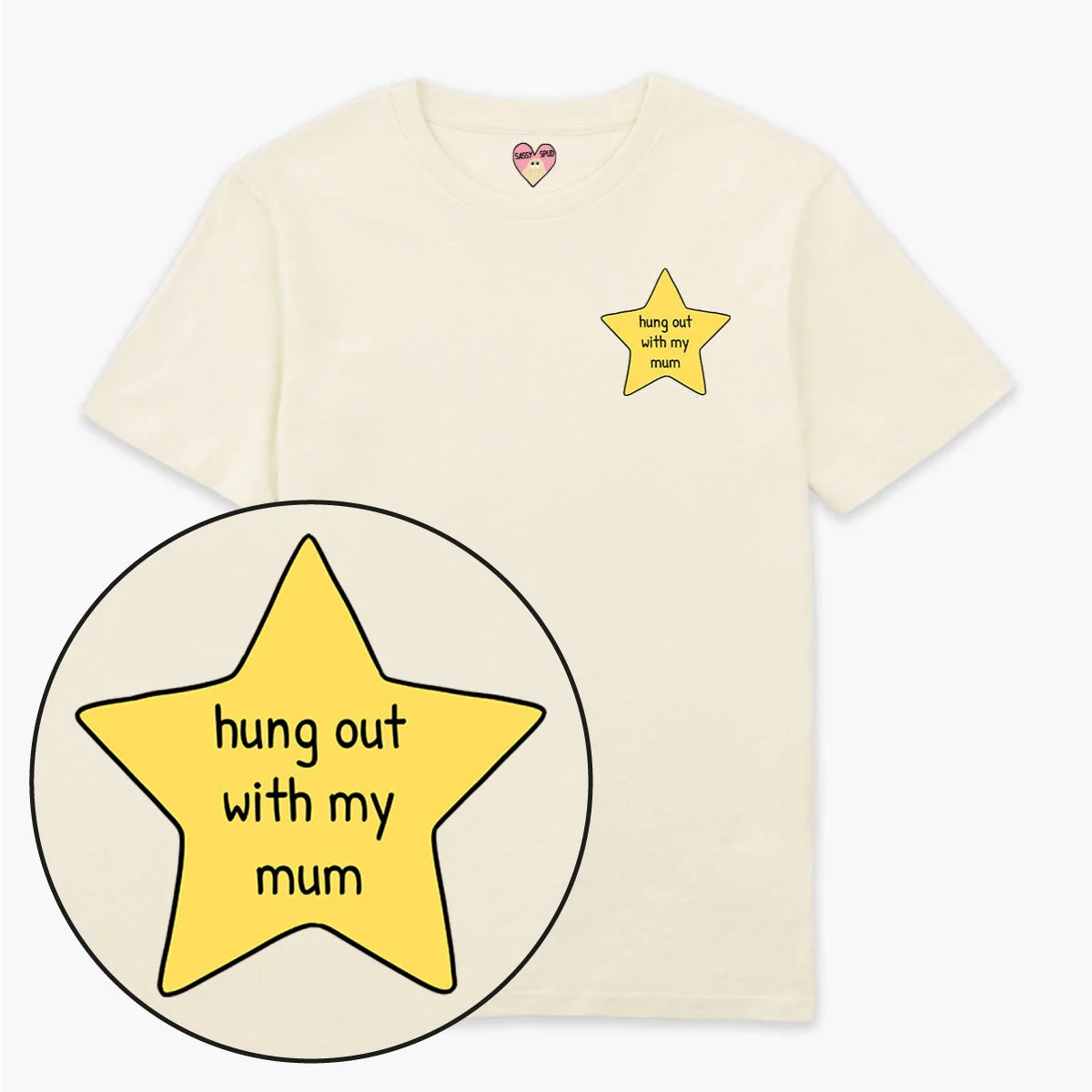Gold Star Print Organic Cotton T-Shirt - Unisex Fit