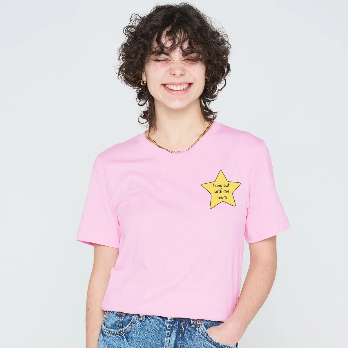 Gold Star Print Organic Cotton T-Shirt - Unisex Fit