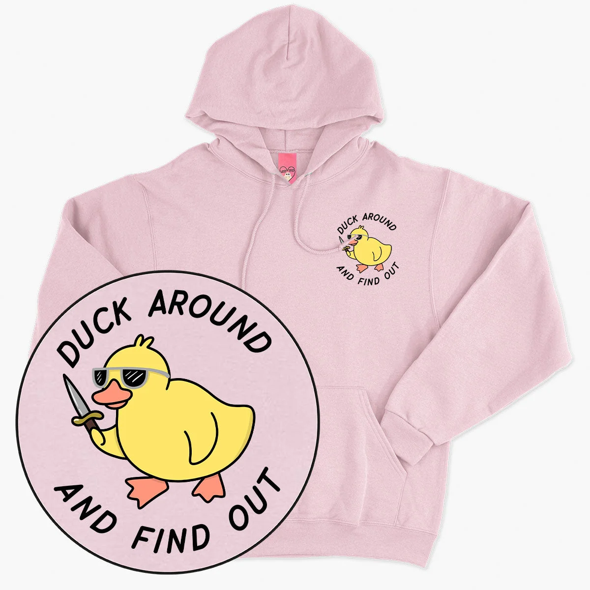Cosy Duck Printed Hoodie - Eco-Friendly Unisex Fit
