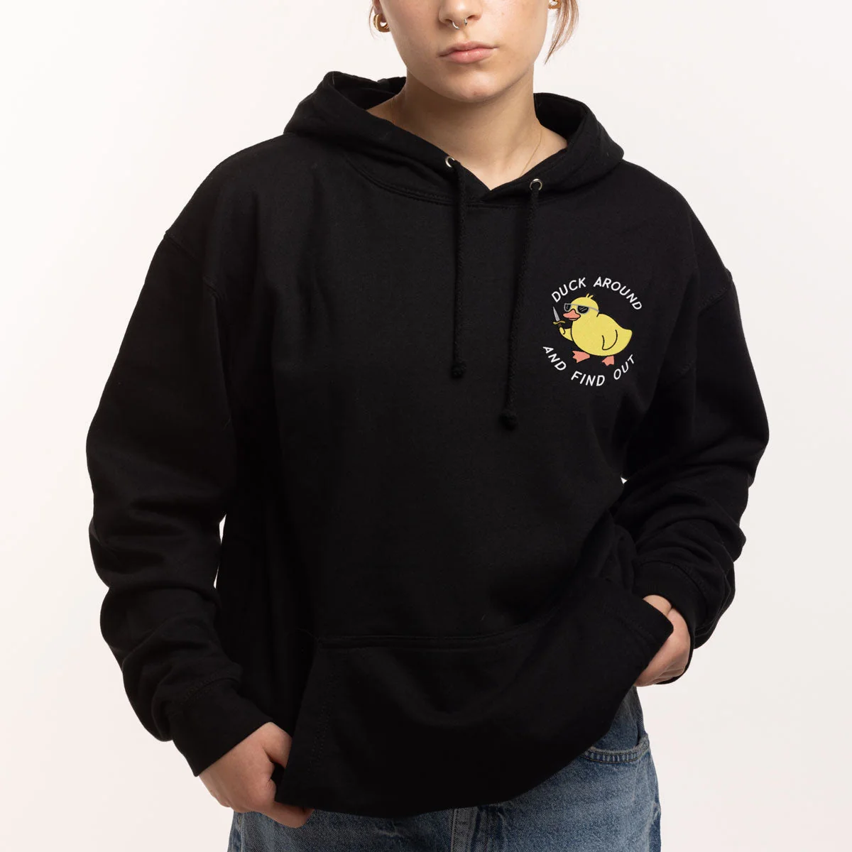 Cosy Duck Printed Hoodie - Eco-Friendly Unisex Fit