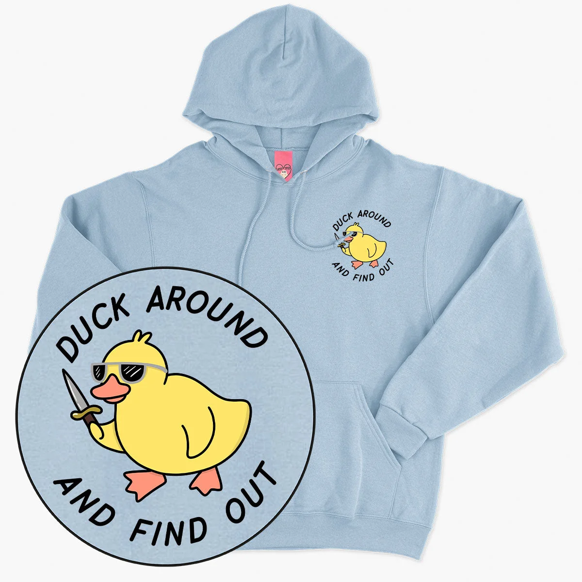 Cosy Duck Printed Hoodie - Eco-Friendly Unisex Fit