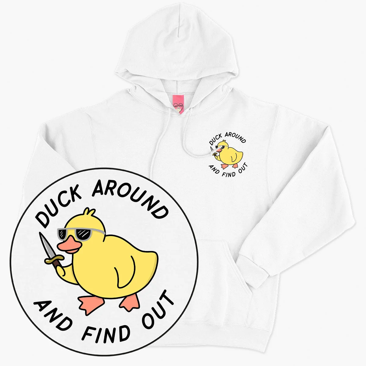 Cosy Duck Printed Hoodie - Eco-Friendly Unisex Fit