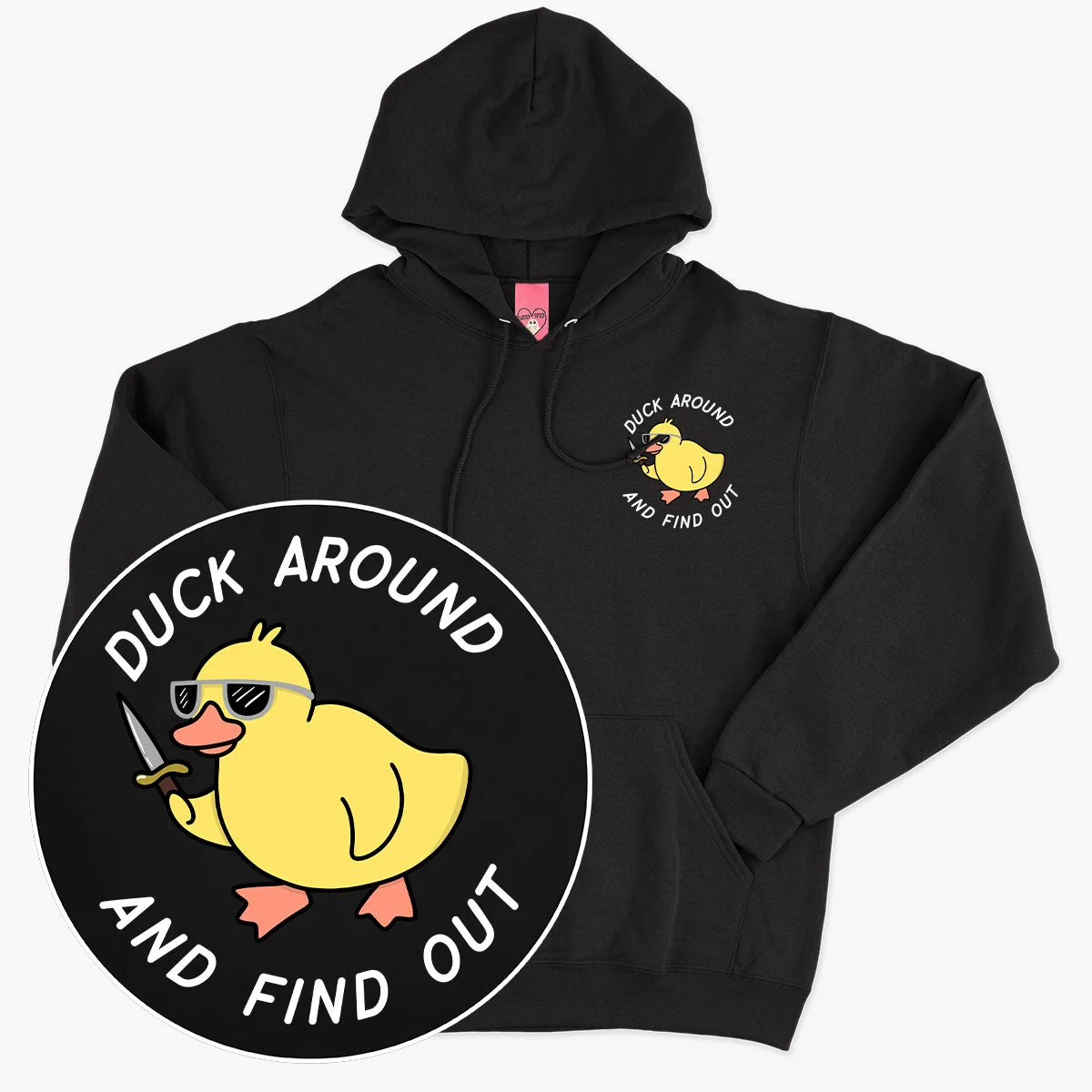 Cosy Duck Printed Hoodie - Eco-Friendly Unisex Fit