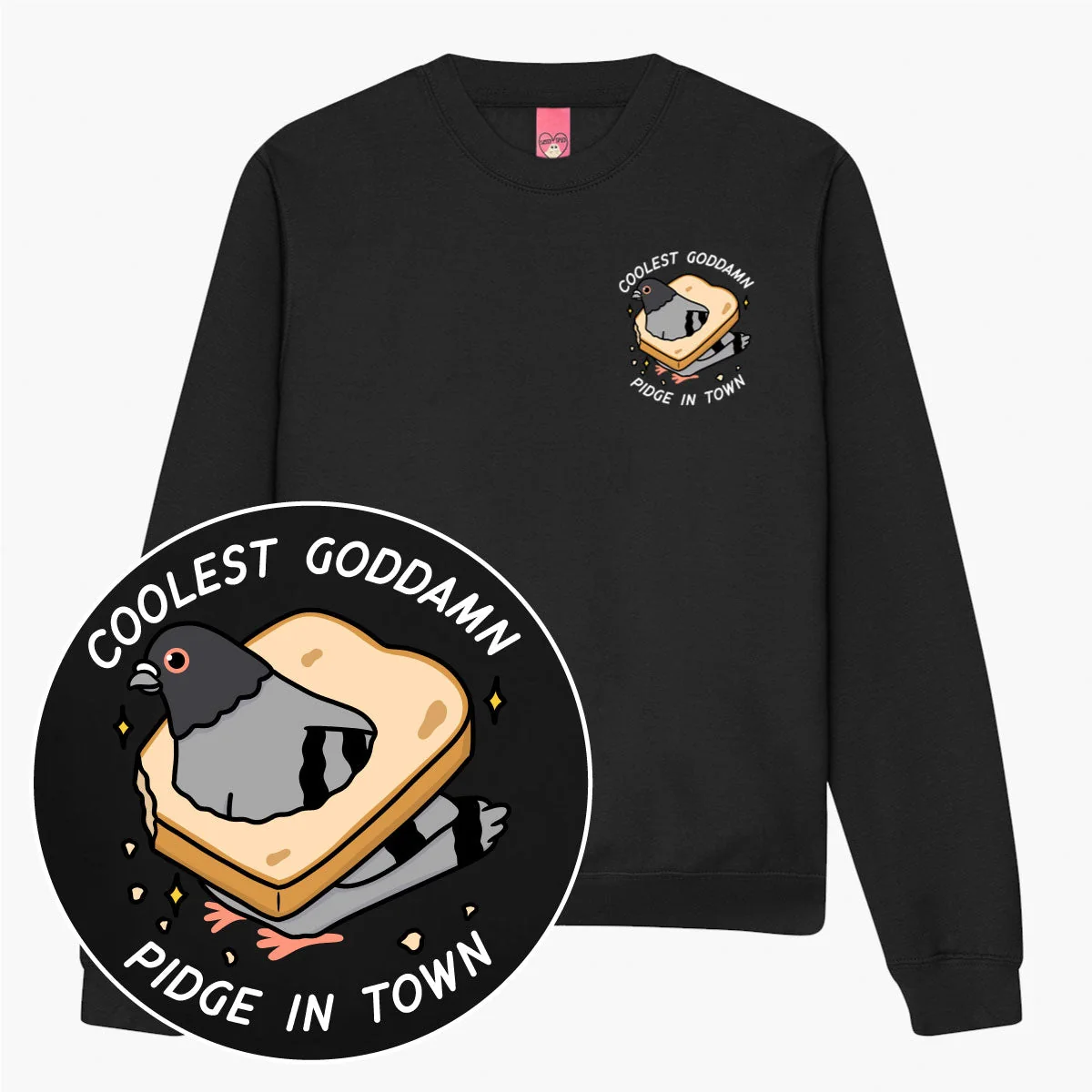 Pigeon Print Sweatshirt - Cozy Unisex Pullover in Various Colors