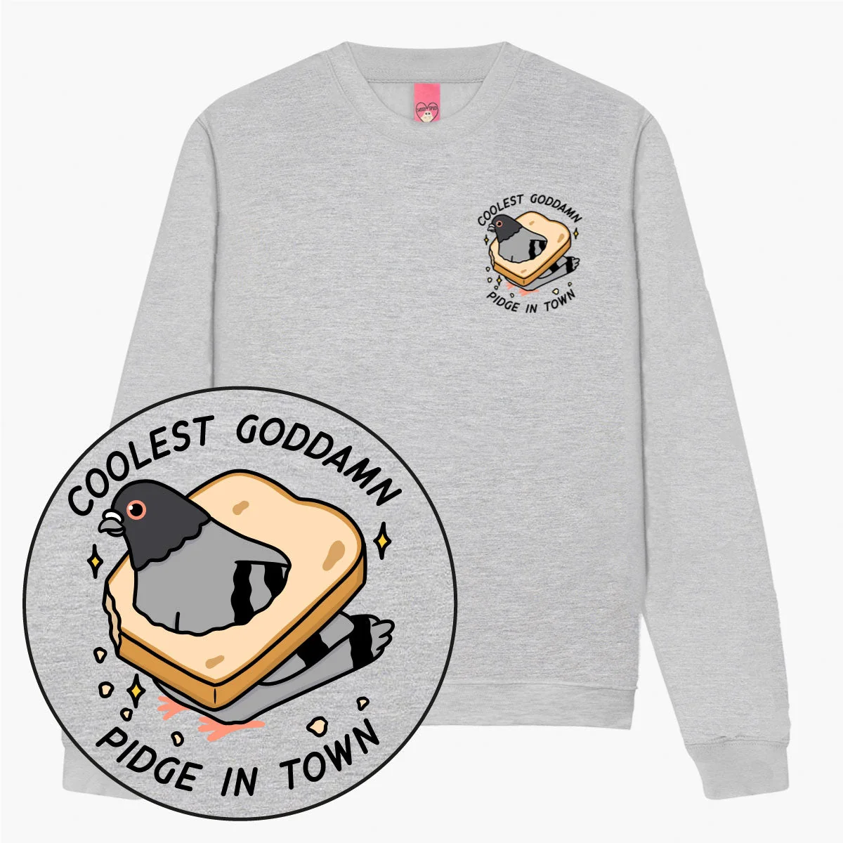 Pigeon Print Sweatshirt - Cozy Unisex Pullover in Various Colors