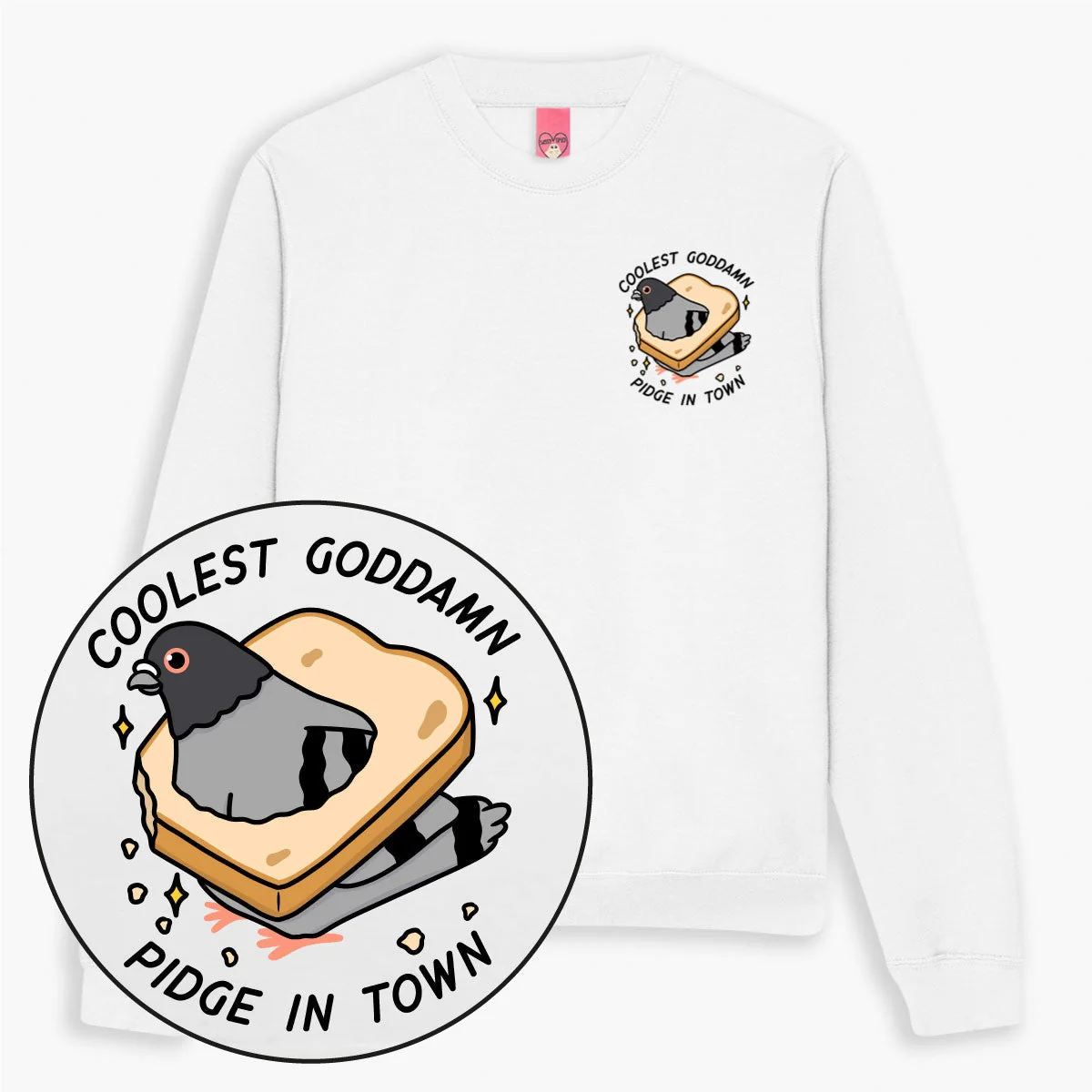 Pigeon Print Sweatshirt - Cozy Unisex Pullover in Various Colors