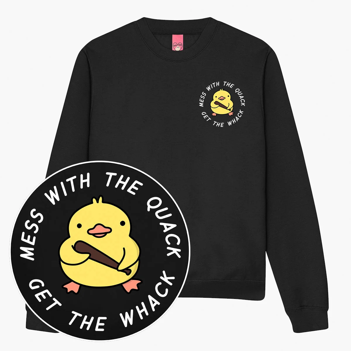 Quack Print Sweatshirt - Eco-Friendly Unisex Fit