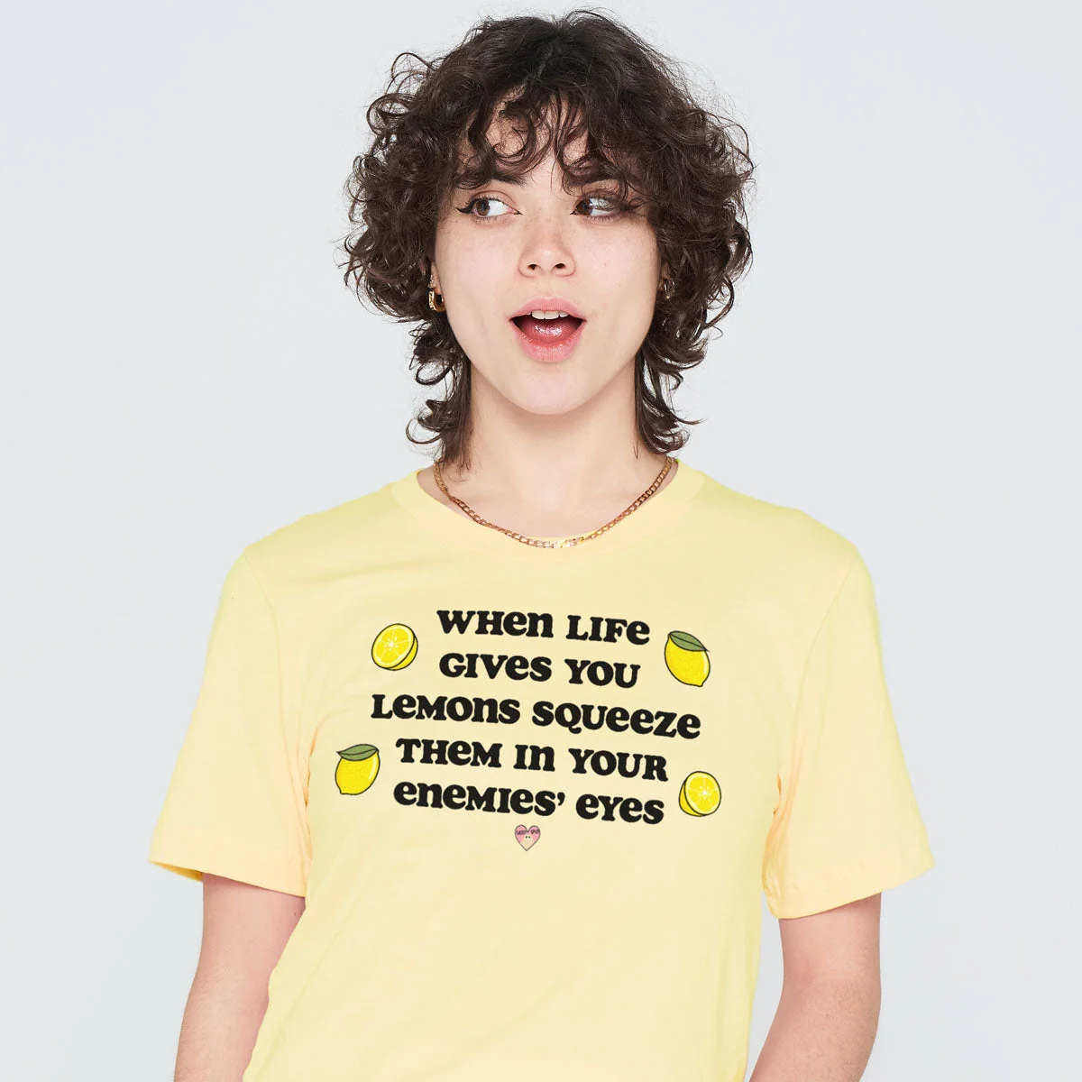 Lemon Print Unisex Organic Cotton T-Shirt