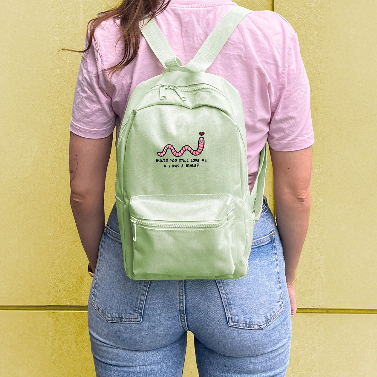 Sassy Embroidered Mini Backpack | Eco-Friendly & Vegan