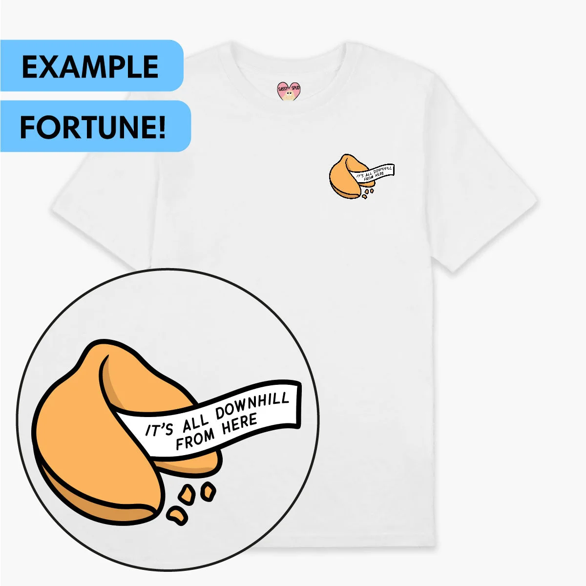 Mystery Cookie Surprise Fortune Message T-Shirt
