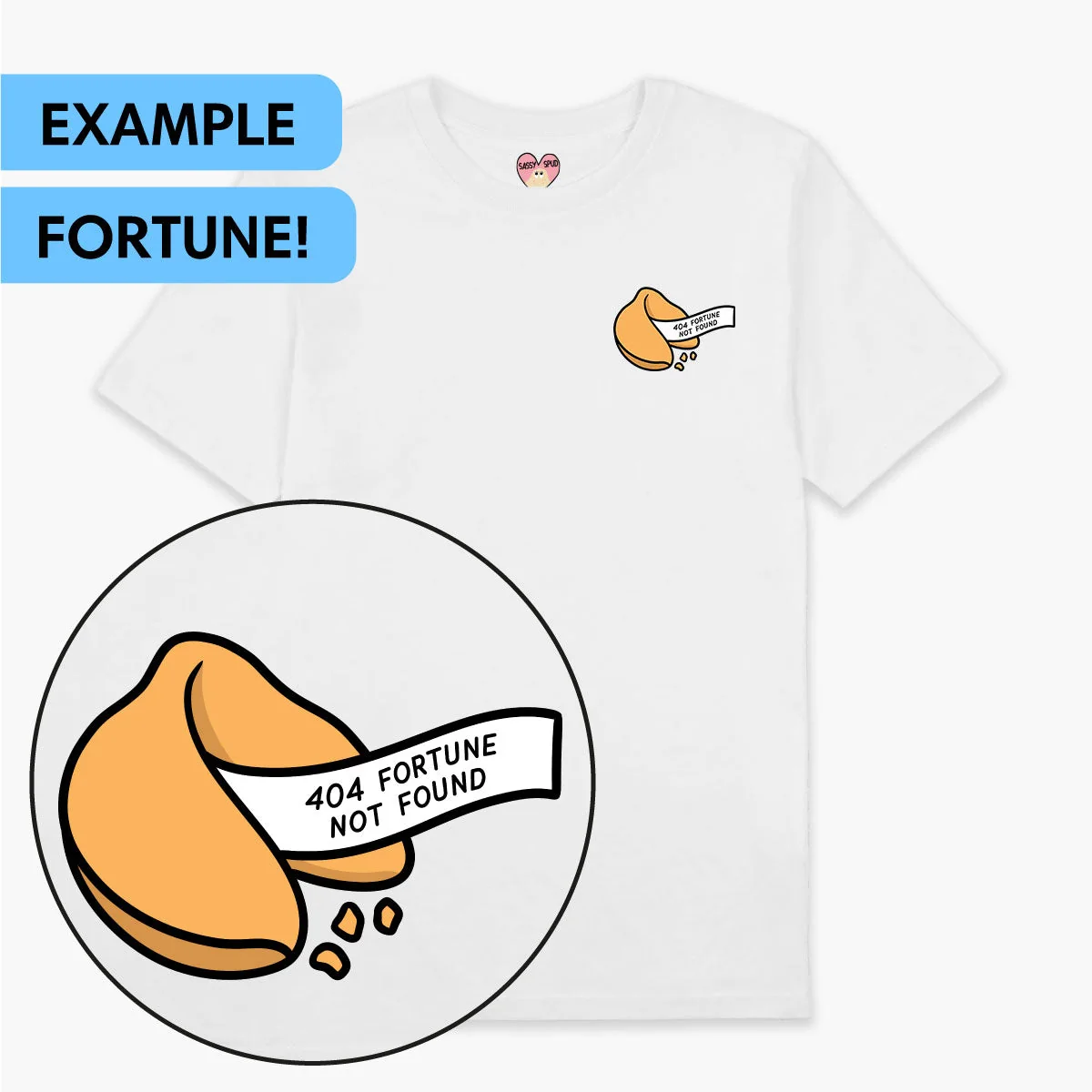 Mystery Cookie Surprise Fortune Message T-Shirt