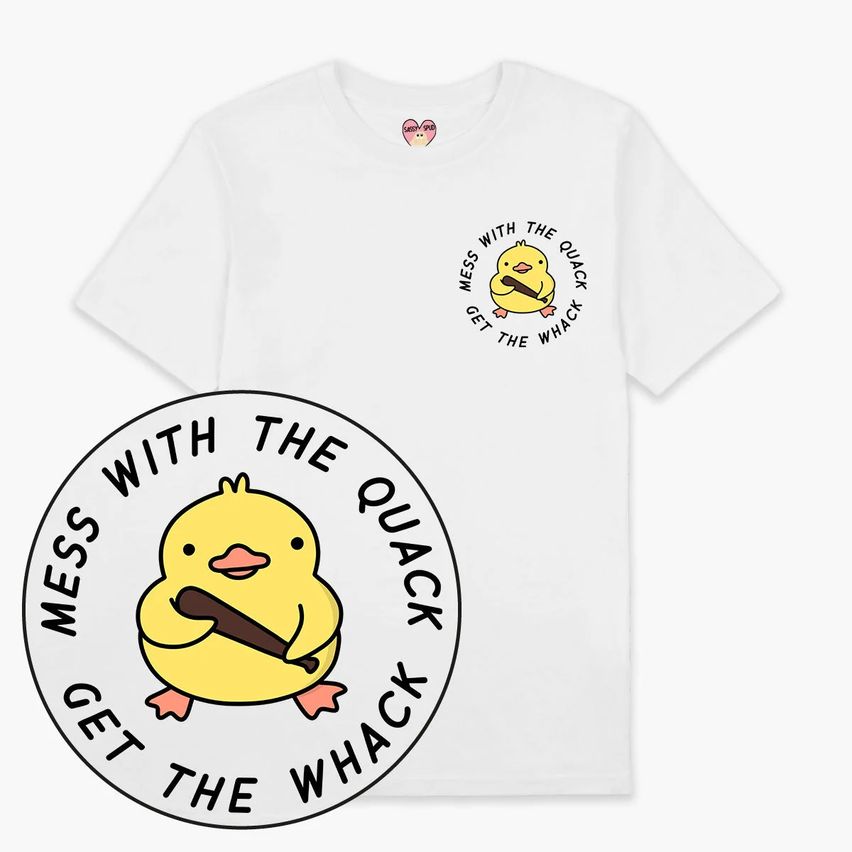 Duck Design Printed Cotton T-Shirt