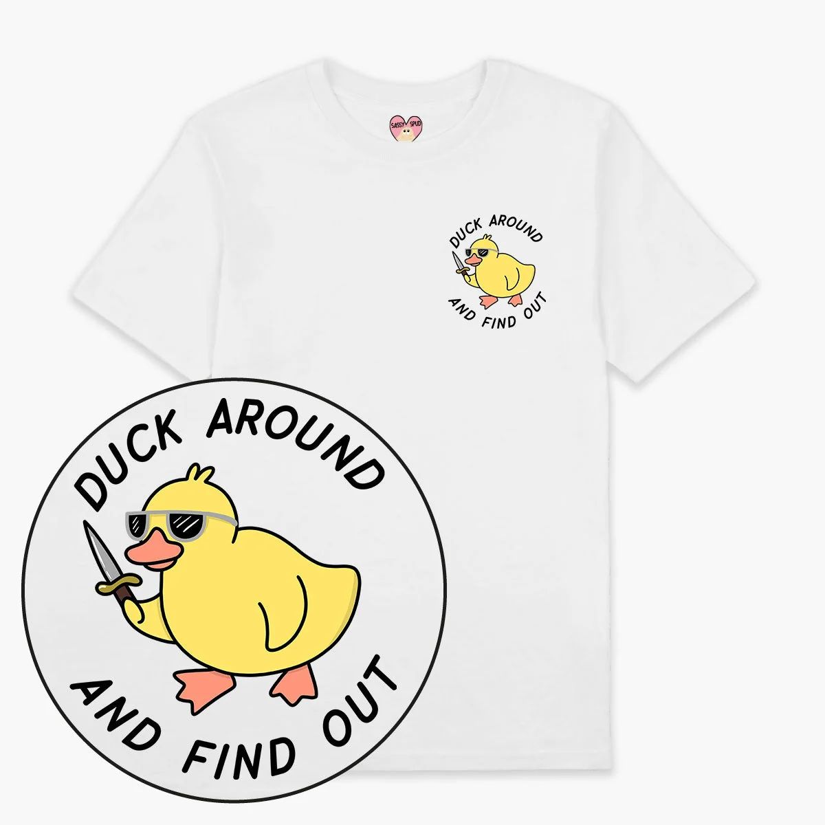 Organic Cotton Duck Print T-Shirt for Unisex