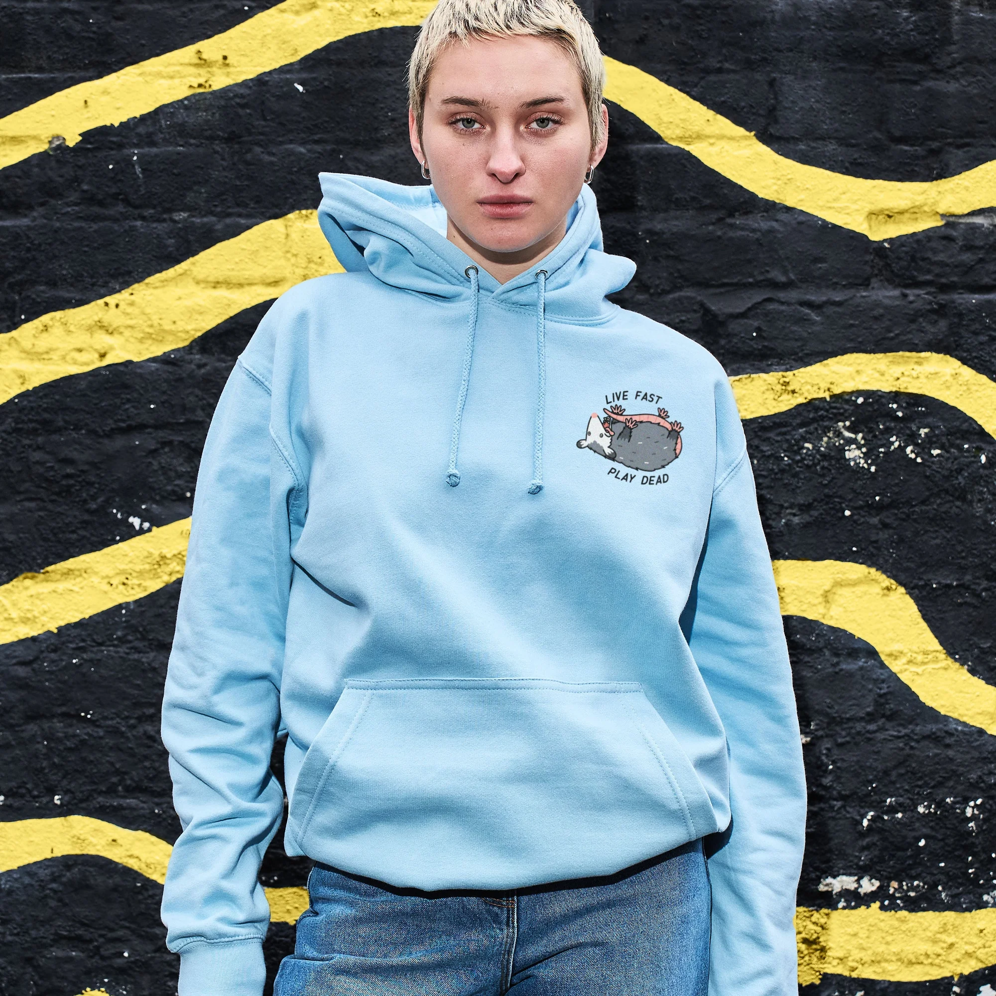 Possum Print Unisex Hoodie - Cute Graphic Sweatshirt