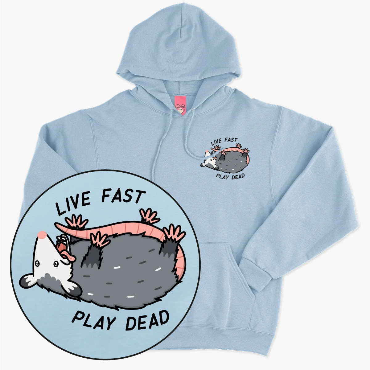 Possum Print Unisex Hoodie - Cute Graphic Sweatshirt