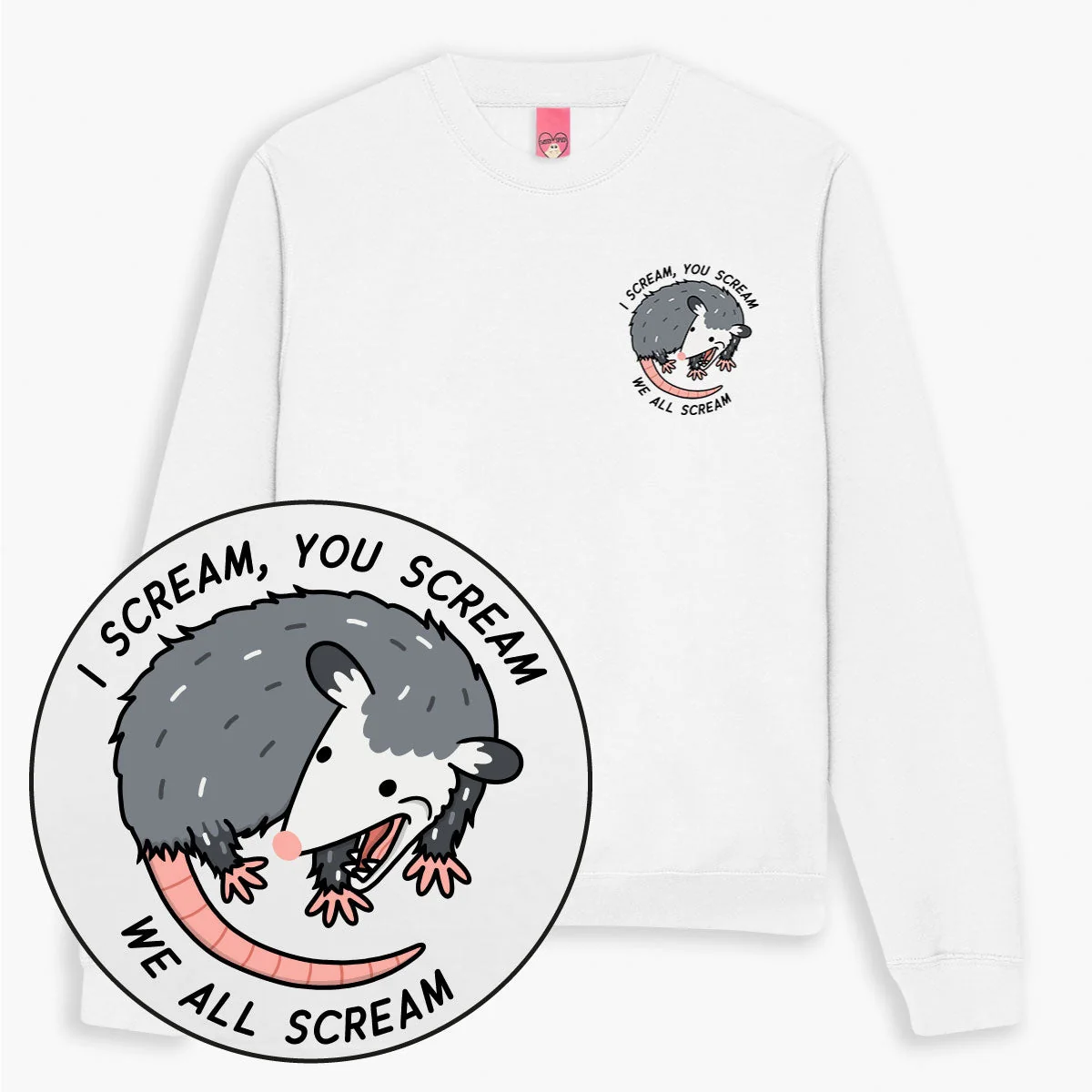 Possum Print Cosy Sweatshirt Unisex Fit