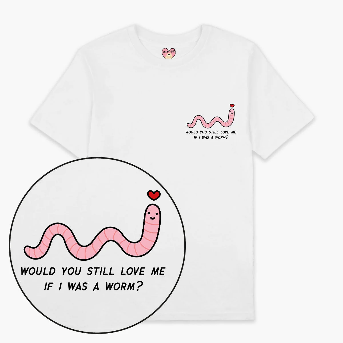 Sassy Worm Graphic Tee - Unisex Cotton T-Shirt Collection