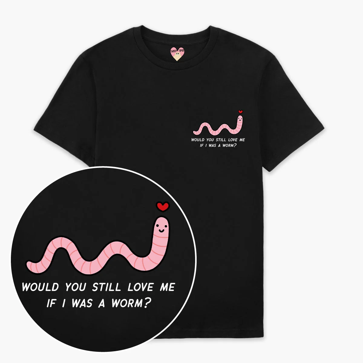 Sassy Worm Graphic Tee - Unisex Cotton T-Shirt Collection