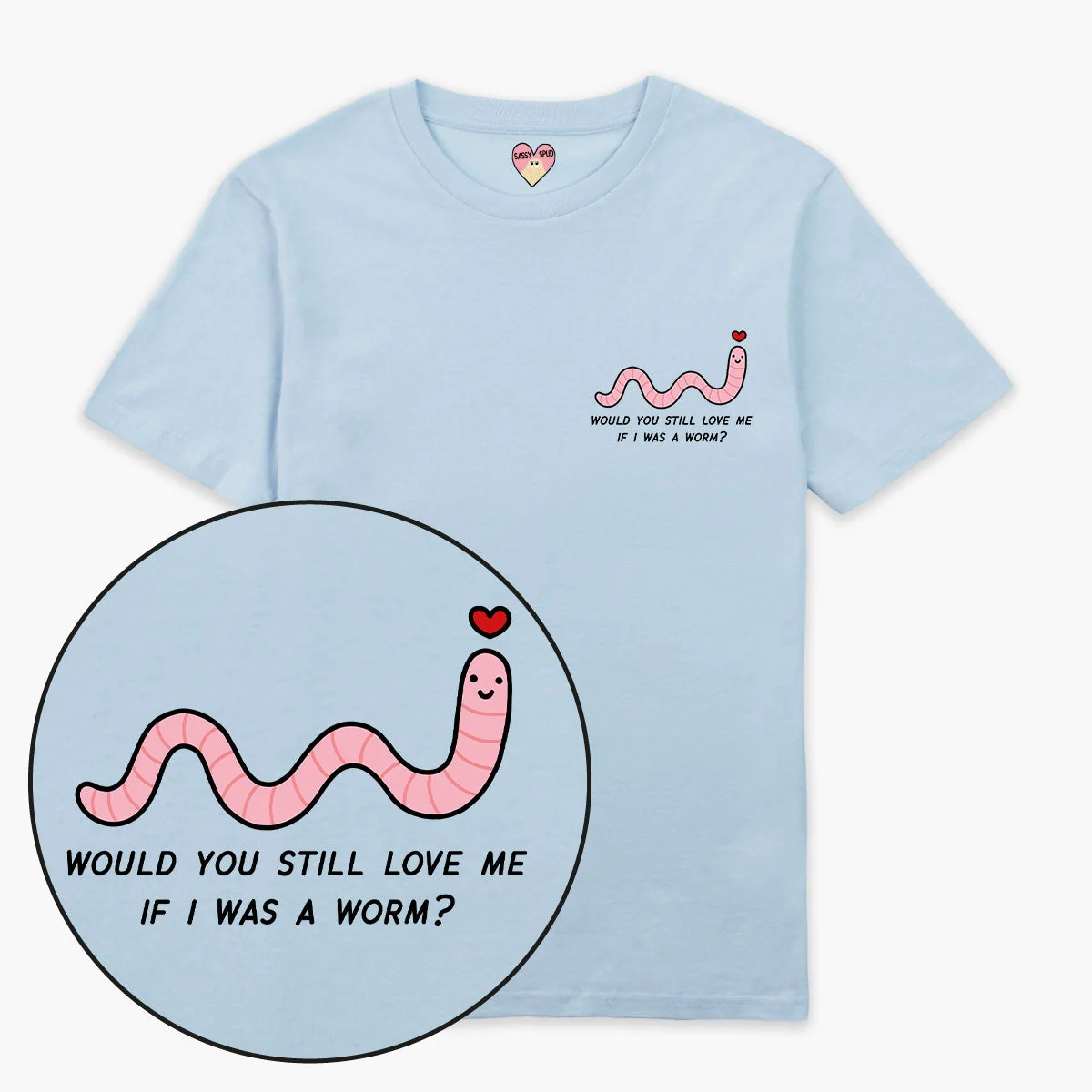 Sassy Worm Graphic Tee - Unisex Cotton T-Shirt Collection