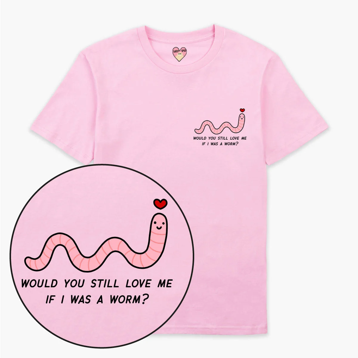 Sassy Worm Graphic Tee - Unisex Cotton T-Shirt Collection
